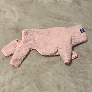 Little Beast XS Pink Fleece Dog Onesie